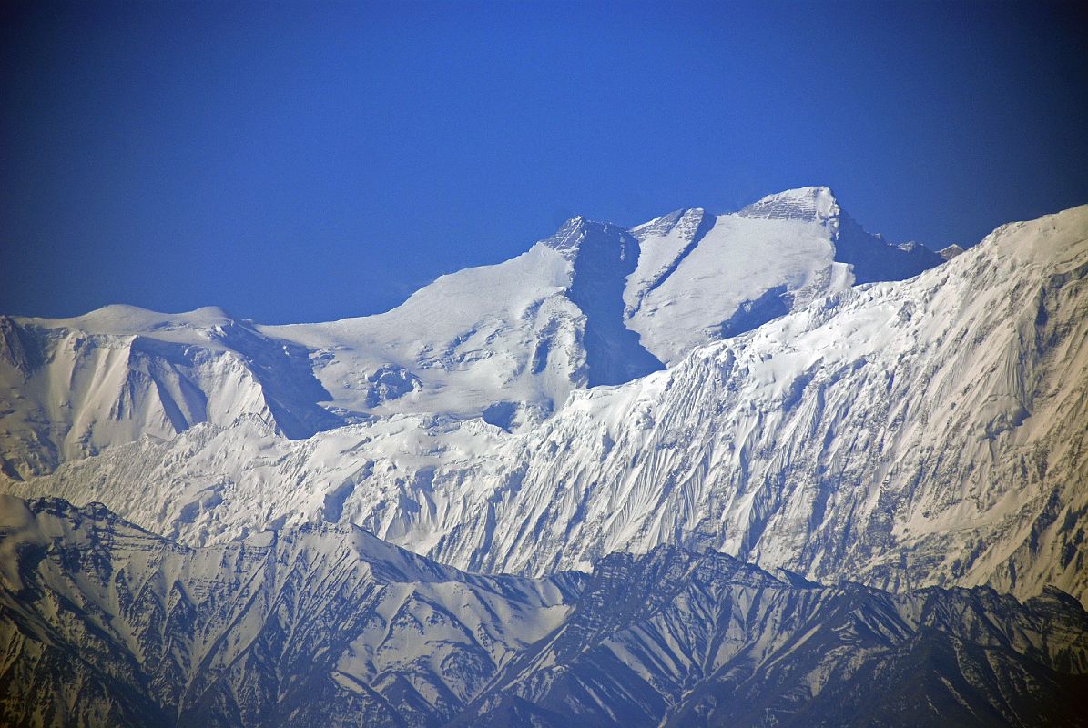 Mustang 03 01 Annapurna East, Annapurna Central, and Annapurna Main From Geiling Early Morning